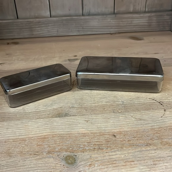 Vintage Men’s Grooming Toiletry Set Kit Top Grain Cowhide Metal Containers - Picture 3 of 11